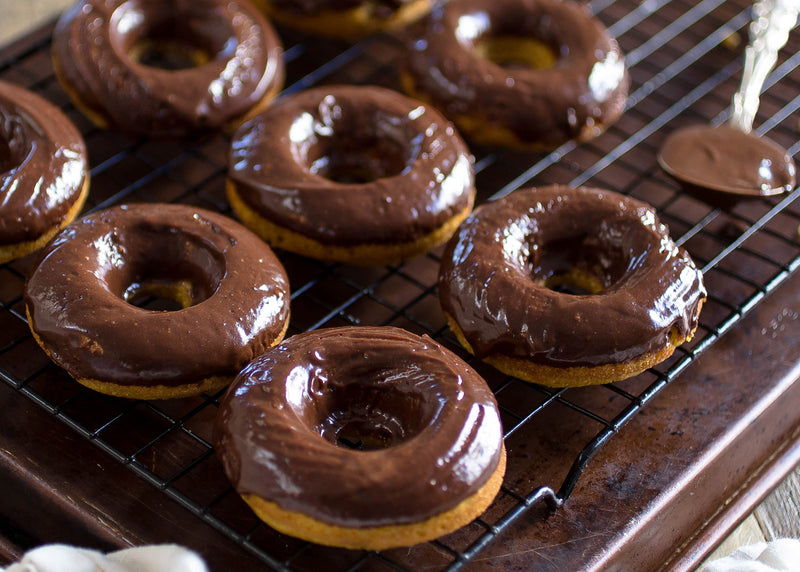 Chocolate Espresso Glazed Donuts