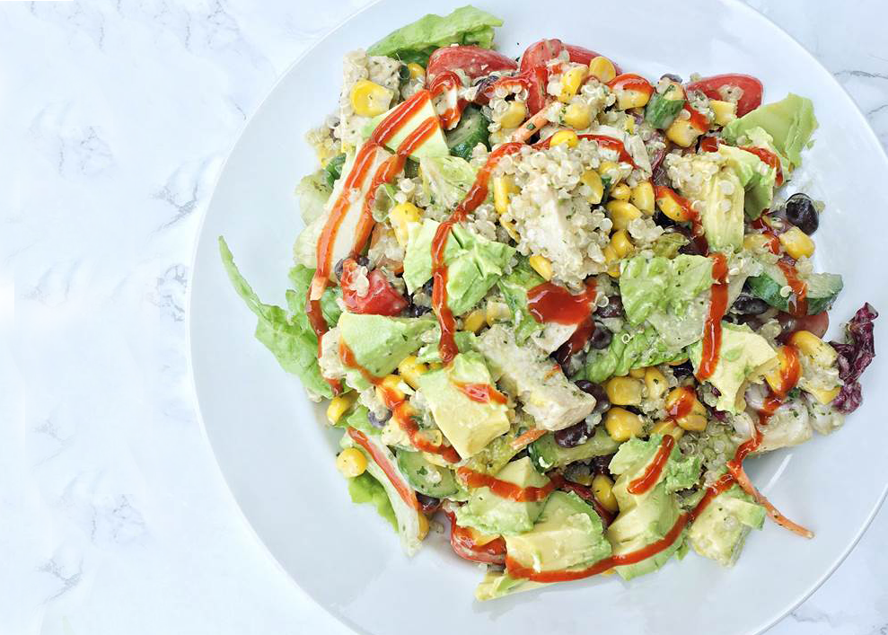 mexican green salad with jalapeno cilantro dressing Mexican Chopped Salad with Cilantro, Lime, & Jalapeno Dressing  Sydney  Navid