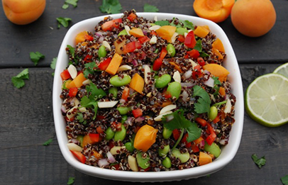 Black Quinoa and Stone Fruit Salad