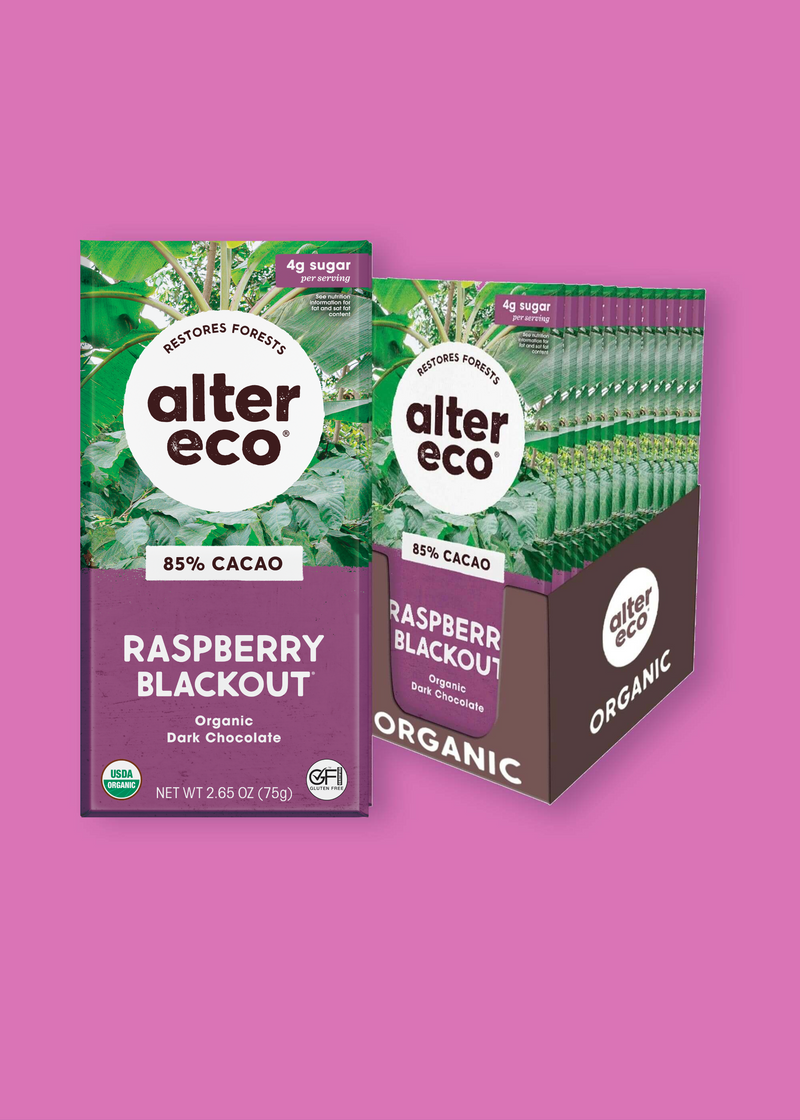 Alter Eco Raspberry Blackout Organic Dark Chocolate 85% cacao