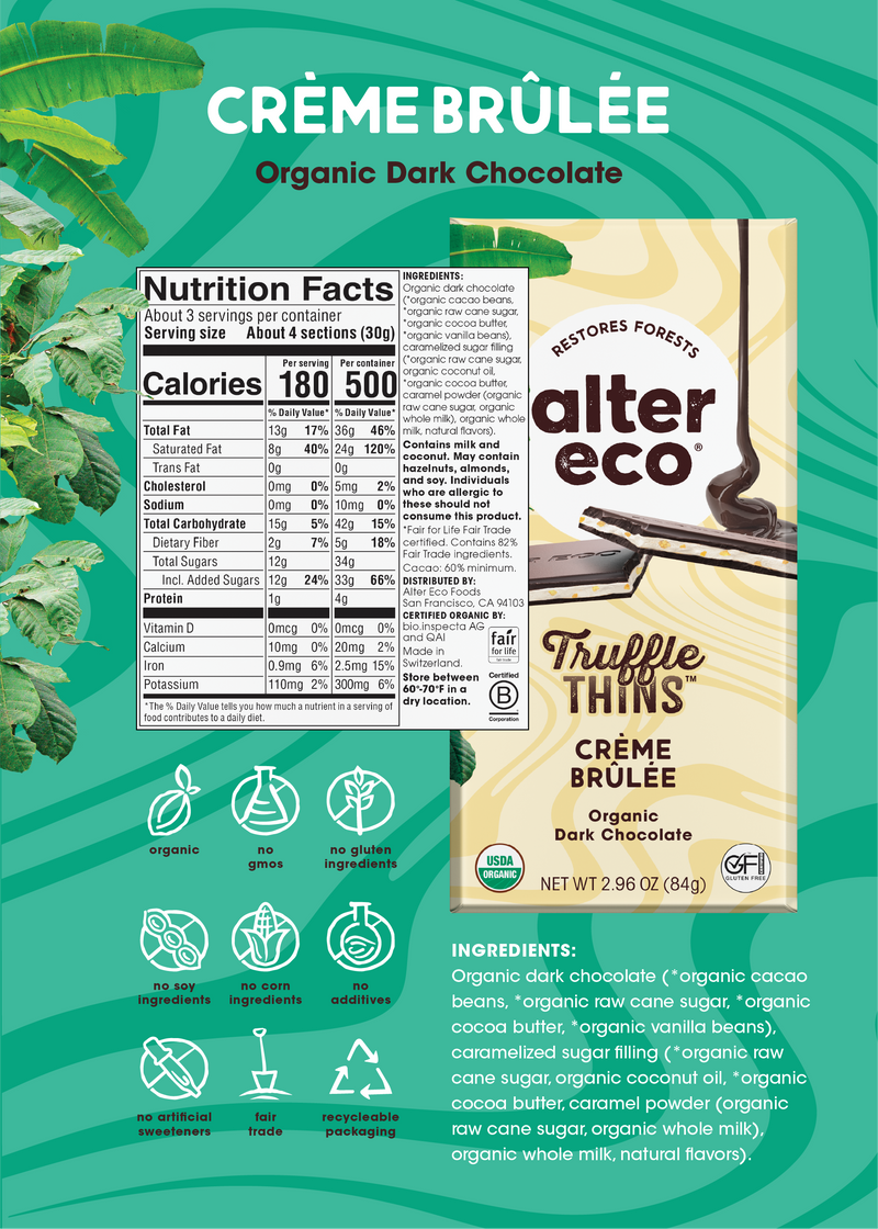 Creme Brulee Truffle Thins Nutrition facts