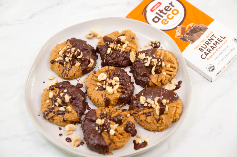 Chocolate Dipped Gluten Free Peanut Butter Cookies