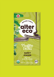 alter eco truffle thins sweet ginger organic dark chocolate