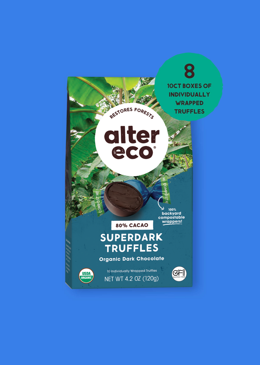 80% Cacao | Superdark Organic Dark Chocolate Truffles | Alter Eco