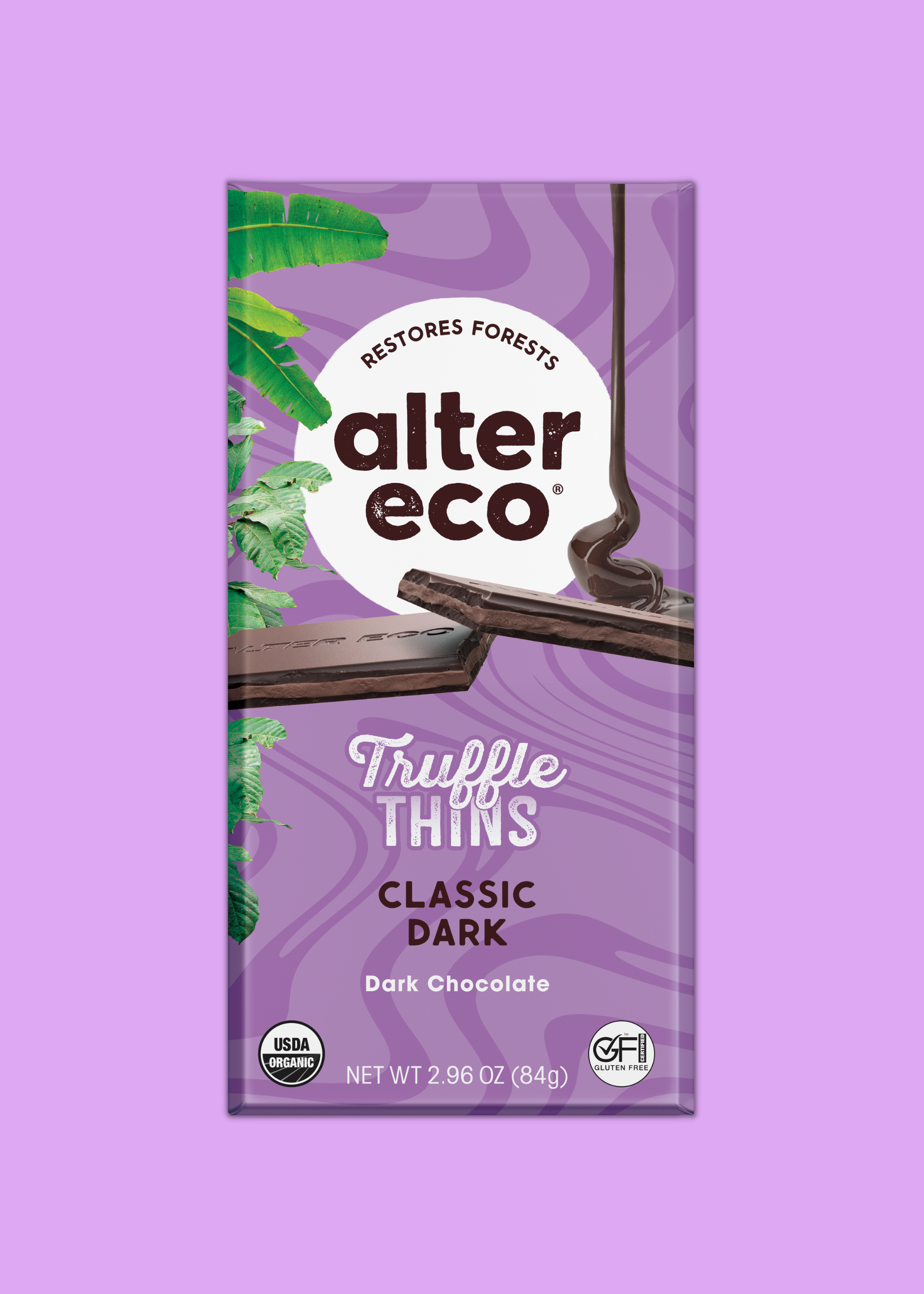 Alter Eco Creme Brulee Truffle Thins, Chocolate Bar with Gooey Ganache  Truffle Filling, Organic, Gluten & Soy-Free, Non-GMO Snacks, No Additives