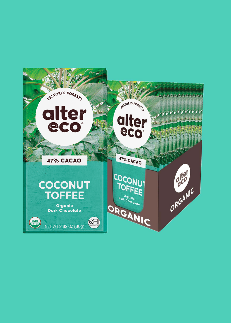 Alter Eco Dark Coconut Toffee Bar, 2.82 Oz - Food 4 Less