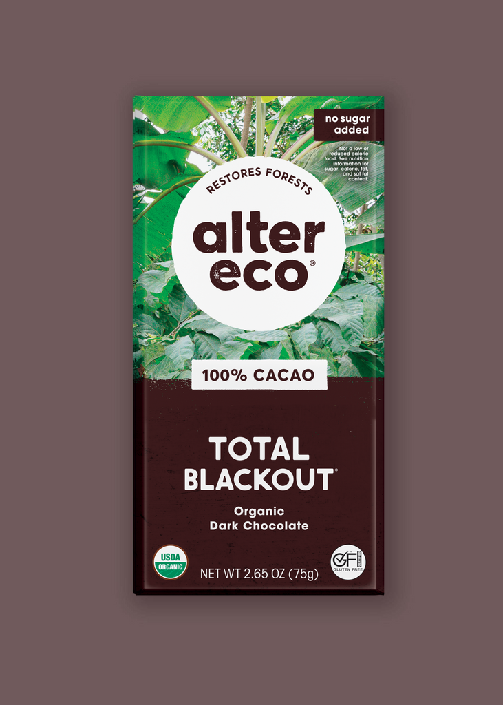 100% Cacao | Total Blackout Chocolate Bar (keto) | Alter Eco