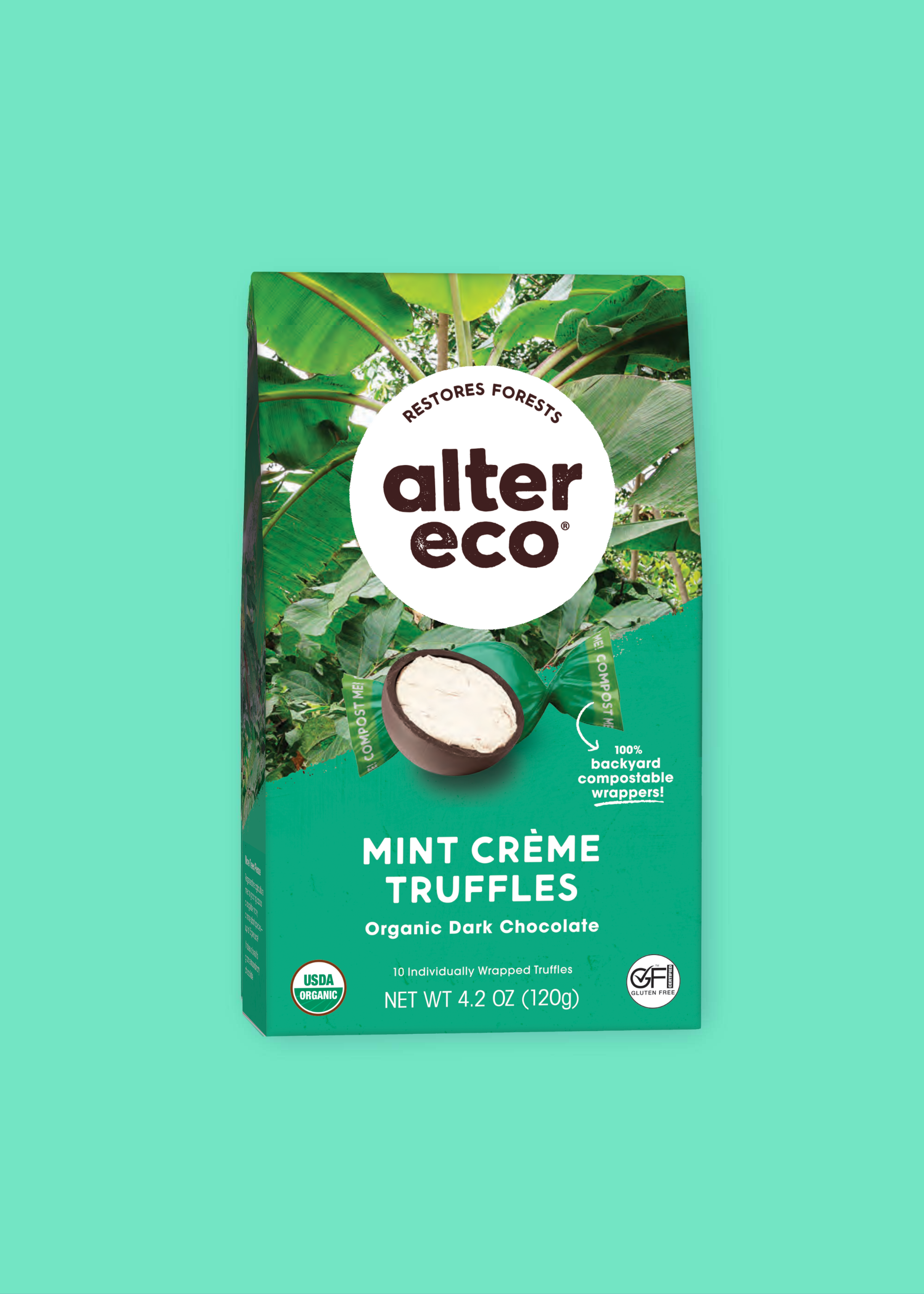 Alter Eco - Mint Creme Organic Chocolate Truffles 10 Ct.