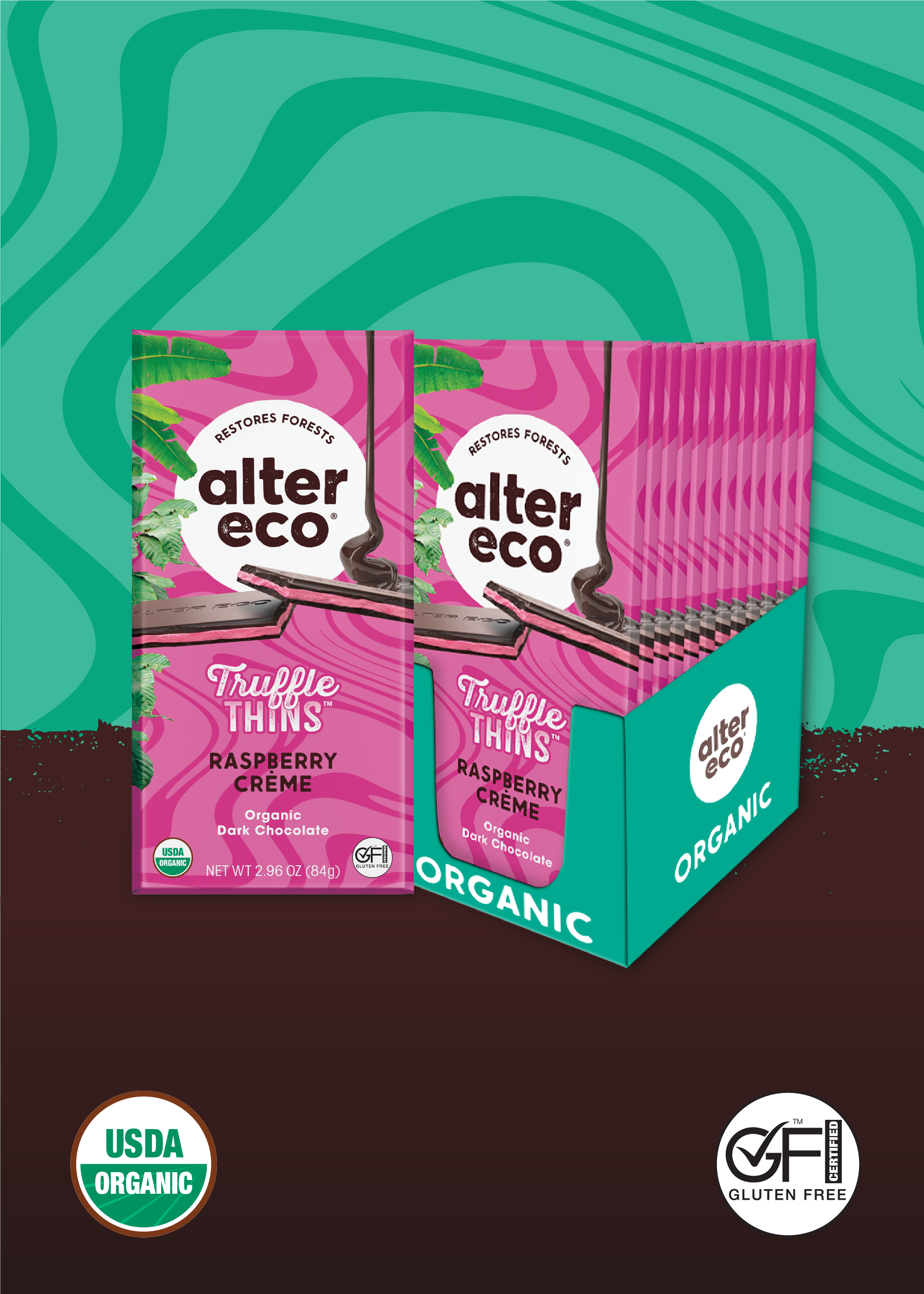 Alter ECO: Salted Caramel Truffle Thins Chocolate Bar, 2.96 oz