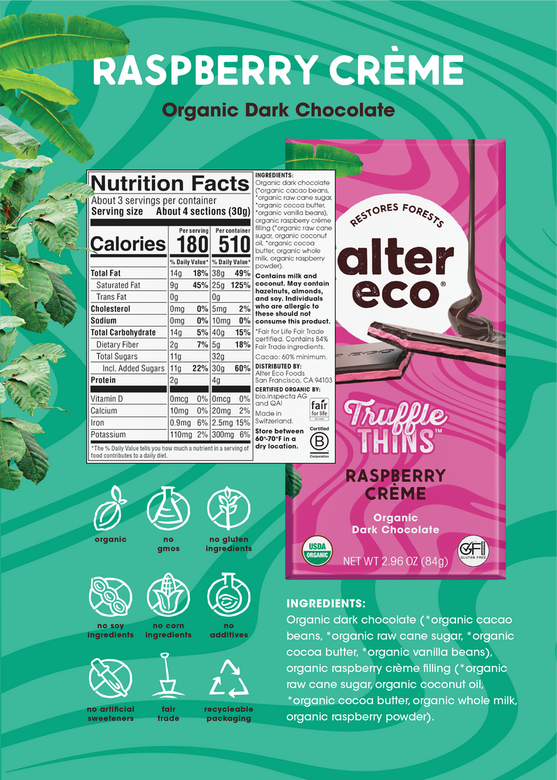 Alter ECO: Salted Caramel Truffle Thins Chocolate Bar, 2.96 oz