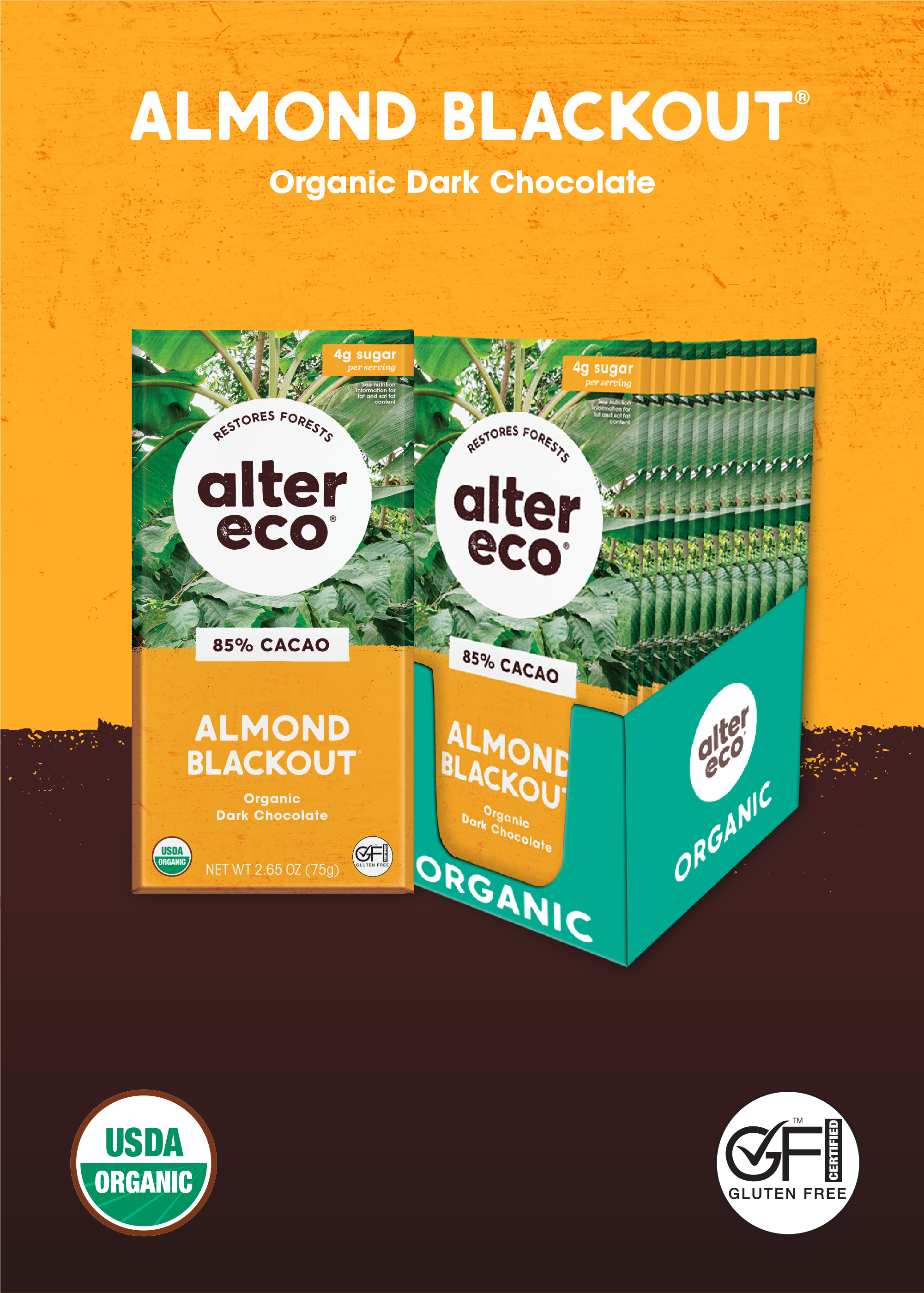 Alter Eco Organic Deep Dark Chocolate Classic Blackout -- 2.82 oz - Vitacost